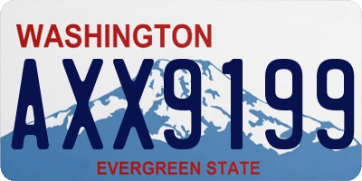 WA license plate AXX9199