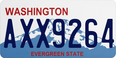 WA license plate AXX9264