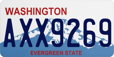 WA license plate AXX9269