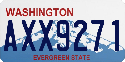 WA license plate AXX9271