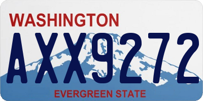 WA license plate AXX9272