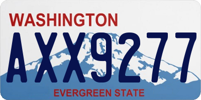 WA license plate AXX9277