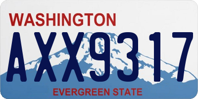 WA license plate AXX9317
