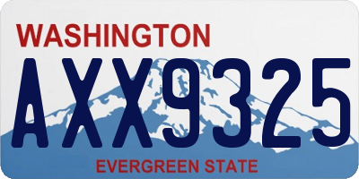 WA license plate AXX9325