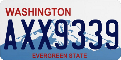 WA license plate AXX9339