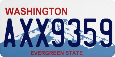 WA license plate AXX9359