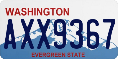 WA license plate AXX9367