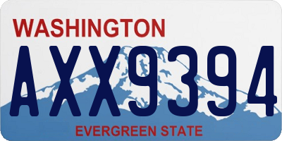 WA license plate AXX9394