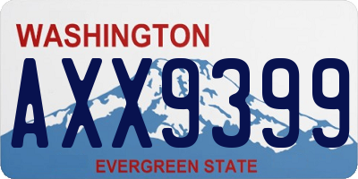 WA license plate AXX9399