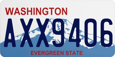 WA license plate AXX9406