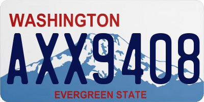 WA license plate AXX9408
