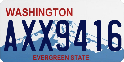 WA license plate AXX9416