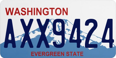 WA license plate AXX9424