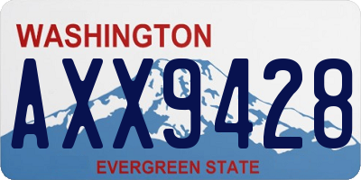 WA license plate AXX9428