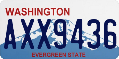 WA license plate AXX9436