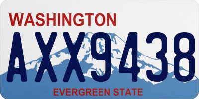WA license plate AXX9438