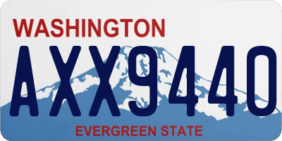 WA license plate AXX9440