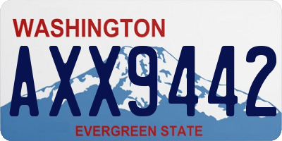 WA license plate AXX9442