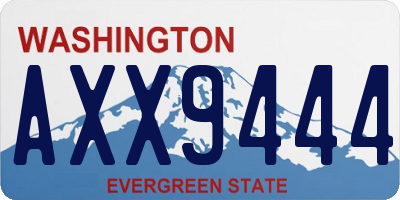 WA license plate AXX9444