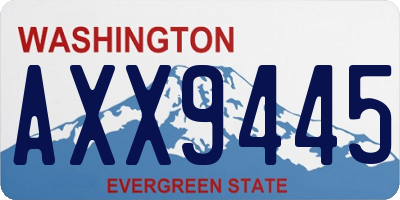 WA license plate AXX9445