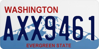 WA license plate AXX9461