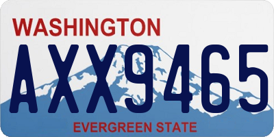 WA license plate AXX9465
