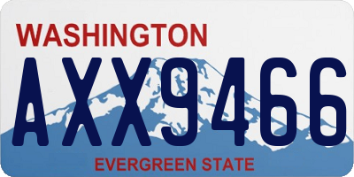 WA license plate AXX9466