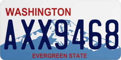 WA license plate AXX9468