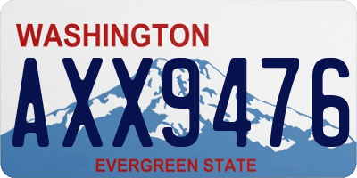 WA license plate AXX9476