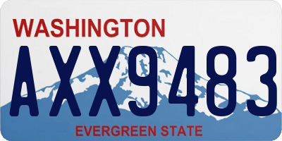 WA license plate AXX9483