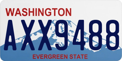 WA license plate AXX9488