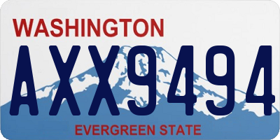 WA license plate AXX9494