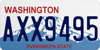 WA license plate AXX9495