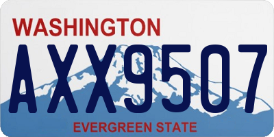 WA license plate AXX9507