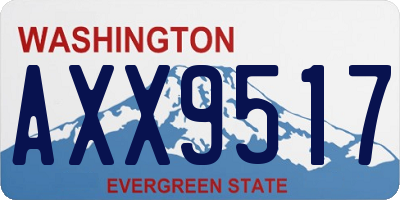 WA license plate AXX9517