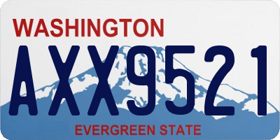 WA license plate AXX9521