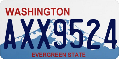 WA license plate AXX9524