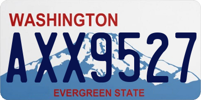 WA license plate AXX9527