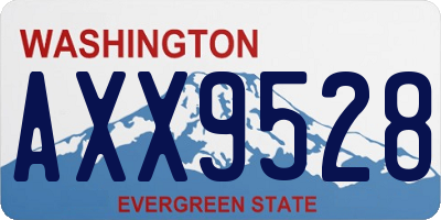 WA license plate AXX9528