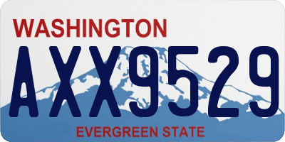 WA license plate AXX9529