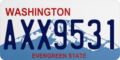WA license plate AXX9531