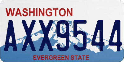 WA license plate AXX9544