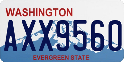 WA license plate AXX9560