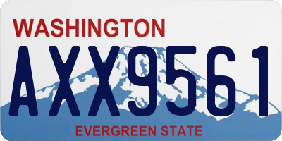 WA license plate AXX9561
