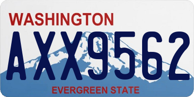 WA license plate AXX9562