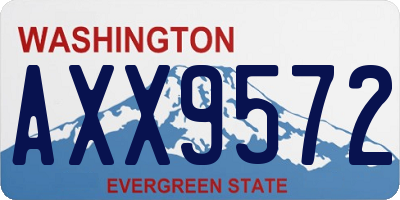 WA license plate AXX9572