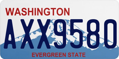 WA license plate AXX9580