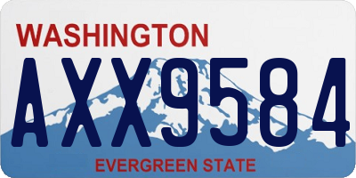 WA license plate AXX9584