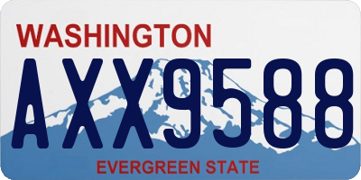 WA license plate AXX9588
