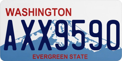 WA license plate AXX9590